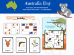 Australia Day Dzień Australii Vocabulary Worksheets Karty Pracy Język angielski Flashcards Karty Obrazkowe Zwierzęta Zerówka Przedszkolna Przedszkole Labirynt Sudoku