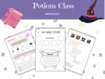 Potions Class ESL worksheet - lekcja eliksirów, magigncze składniki, narzędzia, przepis, karta pracy, ćwiczenia, język angielski