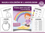 Karty pracy do nauki kolorów w języku angielskim dla dzieci! 30 stron PDF