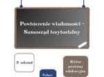 Powtórzenie wiadomości - Samorząd terytorialny