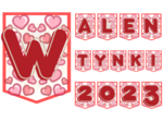 Walentynki - Napis, girlanda