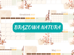 kalendarz na rok szkolny 2023/2024 - brązowa natura