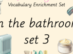 Zestaw kart obrazkowych: IN THE BATHROOM SET 3