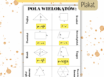 POLA WIELOKĄTÓW - wzory - plakat lub wklejka