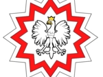 Kotylion biało-czerwony - gwiazdka