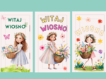 WIOSNA, WITAJ WIOSNO - OZDOBY NA DRZWI/OKNA/GAZETKĘ SZKOLNĄ/ MOŻLIWOŚĆ WŁASNEJ ARANŻACJI, DODATKOWE ELEMENTY