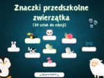 Znaczki przedszkolne zwierzątka do edycji
