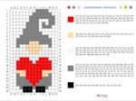 Kodowanka Krasnal 2, święta, mikołajki, Boże Narodzenie, zima, kodowanie, pixel art, ukryty obrazek, gnom, odkoduj Walentynki