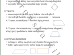 Rodzaje i cechy czworokątów - notatka