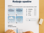 Karta pracy „Rodzaje opadów”