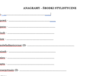 Środki stylistyczne - anagramy