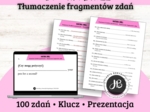 MATURA DRILL - Znajomość Środków Językowych - Tłumaczenie fragmentów zdań