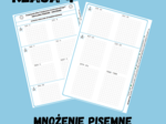 Mnożenie pisemne - poziomy (karta pracy)