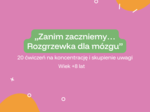 Ebook z 20 ćwiczeniami na koncentrację