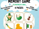 Memory game St Saint Patrick's Day/ Gra Pamięć Dzień Świętego Patryka 17 marzec Dobre dla SPE