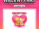 WALENTYNKI – Plakat kolorowanka XL (4xA4) + wersja A4 – PDF