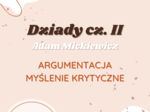 Debata: Sąd nad duszami czyścowymi (Dziady cz. II, Adam Mickiewicz)