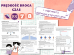 E8 Prędkość, droga i czas - zestaw zadań z matematyki