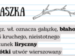 Fraszka - wklejka notatka gatunek literacki