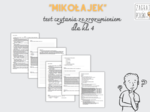 Mikołajek - test czytania ze zrozumieniem dla kl. 4 (praca klasowa po omówieniu lektury)
