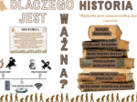 Gazetka historyczna w pakiecie z 2 tytułami: DLaczego historia jest ważna? Oraz Po co Ci historia| W zestawie duży plakat| Edukacyjna dekoracja klasy /korytarza/biblioteki