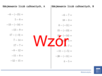 Odejmowanie liczb całkowitych | matematyka | 26 kolumn