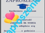Zaproszenie na pasowanie na ucznia