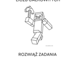 Dodawanie i odejmowanie liczb całkowitych. Rozwiąż zadania i pokoloruj Steve'a z Minecfraft'a :-)