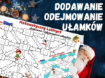 MATEMATYCZNY LABIRYNT - dodawanie i odejmowanie ułamków, klasa 5, 6 Boże Narodzenie, Święta, Mikołajki, zima