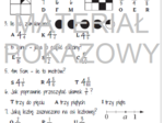 ułamki zwykłe - karta pracy dla klasy 4