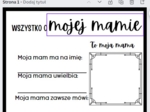 Moja mama - Karty pracy na dzień mamy dla uczniów klas 1-3 i przedszkolaków