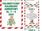 Polonistyczny kalendarz adwentowy kl. 7-8 2025