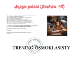 Trening ósmoklasisty – język polski (zestaw 43).  „Treny” – Jan Kochanowski