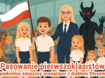 Piekielnie śmieszny scenariusz pasowania na ucznia.