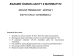 Egzamin ósmoklasisty z matematyki. Arkusz treningowy - zestaw 1.