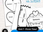 Słówka Na Słodko - Zestaw 3 gier edukacyjnych do nauki słownictwa z "Shine on 2" - Unit 7 Picnic Time!