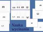 Wycinanki, ćwiczenia wycinania, wycinanie po linii