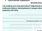 CZTERY ROZPRAWKI DO UZUPEŁNIENIA- ĆWICZENIE DLA UCZNIÓW KLAS 7-8.