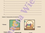 WIELKANOCNA KARTA PRACY- EASTER WORKSHEET_KLASY 1-3: EASTER EGG HUNT, ćwiczenie znajomość kolorów oraz przyimków miejsca, rysowanie własnej pisanki+ ODPOWIEDZI
