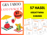 TABOO: LATO I WAKACJE – gra edukacyjna dla dzieci/54 HASŁA/ zabawa na koniec roku / materiały edukacyjne dla nauczycieli
