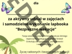 Lapbook - bezpieczne wakacje + dyplom uznania