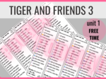 Tiger and Friends 3 unit 1 - zakładki do książki
