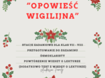 STACJE ZADANIOWE Z LEKTURY "OPOWIEŚĆ WIGILIJNA"