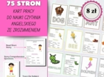 Karty Pracy do nauki czytania w języku angielskim ze zrozumieniem! 75 stron