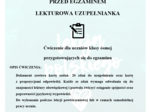PRZED EGZAMINEM ÓSMOKLASISTY- LEKTUROWA UZUPEŁNIANKA