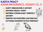 🎓 Karta pracy z lektury Dziady cz. II - historia Kruka i Sowy! #egzaminósmoklasisty2025