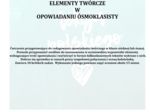 OPOWIADANIE TWÓRCZE- ĆWICZENIE POSZCZEGÓLNYCH ELEMENTÓW TWÓRCZYCH