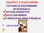 Chłopcy z Placu Broni - czytanie ze zrozumieniem do rozdziału 1. #chłopcyzplacubroni #chłopcyzulicypawła #czytaniezezrozumieniem + KLUCZ ODPOWIEDZI!