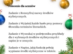 Zakodowane środki poetyckiego wyrazu- świąteczne powtórzenie