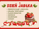 DZIEŃ JABŁKA - GIRLANDA, KARTY PRACY, ZABAWY, KOLOROWANKI, MATERIAŁY EDUKACYJNE
